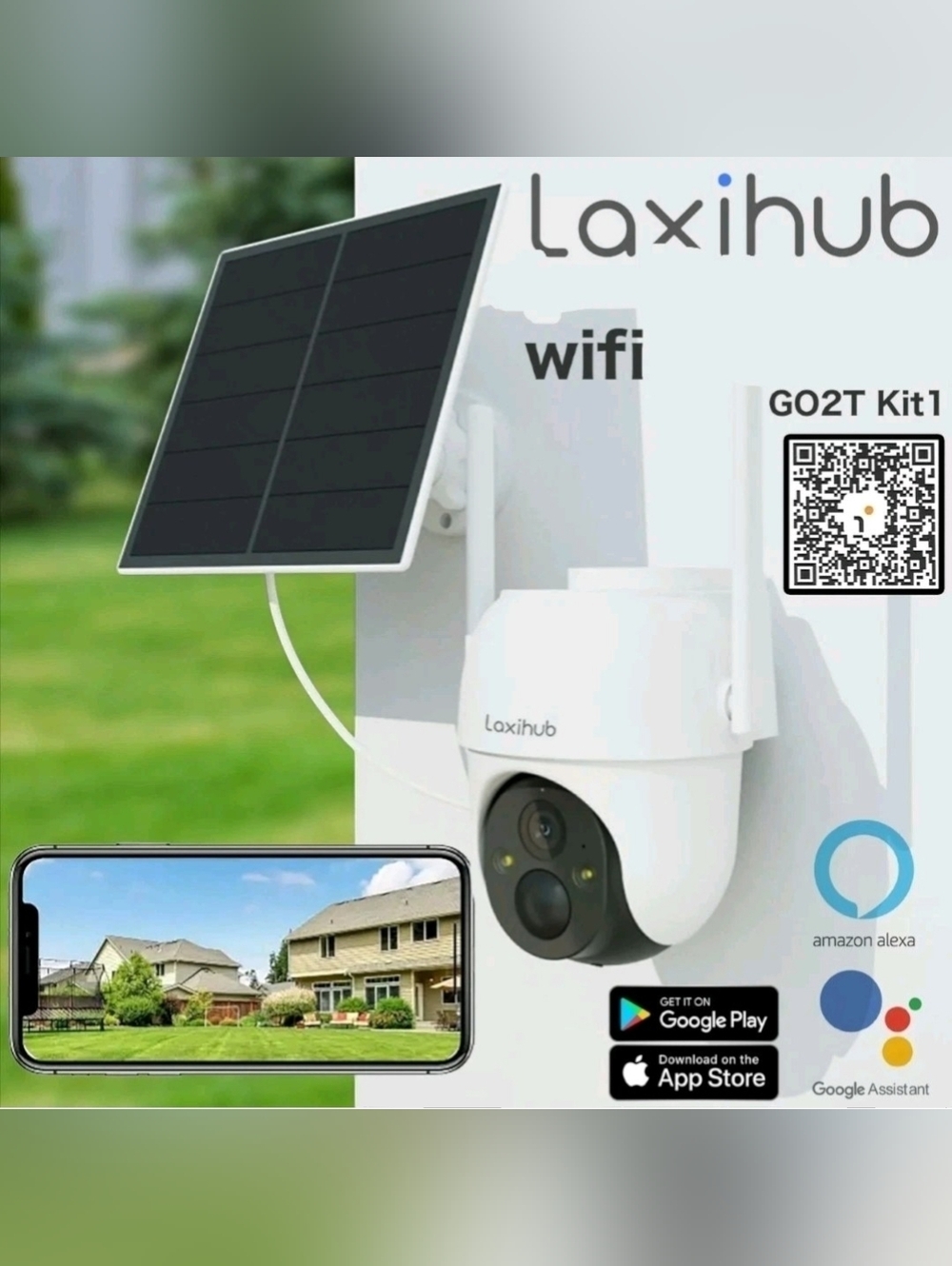 Arenti GO2T 2K 3MP UHD PTZ Outdoor Camera + Solar Panel | Battery, 360° Pan Tilt